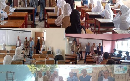 مدير عام "القاهرة" بتعز يتفقد سير اختبارات الثانوية العامة في عدد من المدارس..