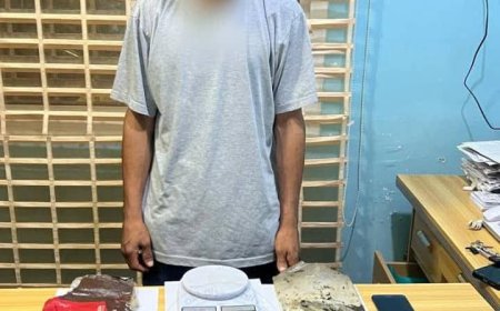 عملية أمنية مشتركة بين مكافحة المخدرات في الحزام الامني  وادارة امن عدن تسفر عن ضبط كيلو حشيش في مدينة السلام بعدن