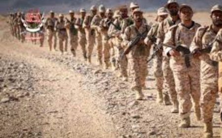 قوات العمالقة الجنوبية تنفذ مسيرًا عسكريًّا لتعزيز قدرات منتسبيها الجدد ...