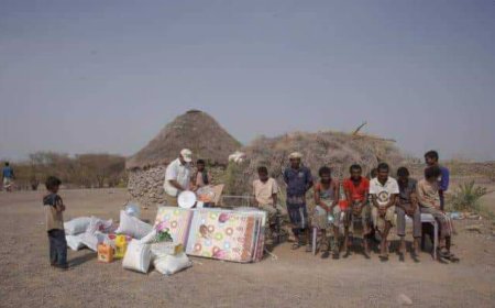 تعز.الخلية الإنسانية تقدم دعم إنساني عاجل لأسرة أيتام ومعاقين