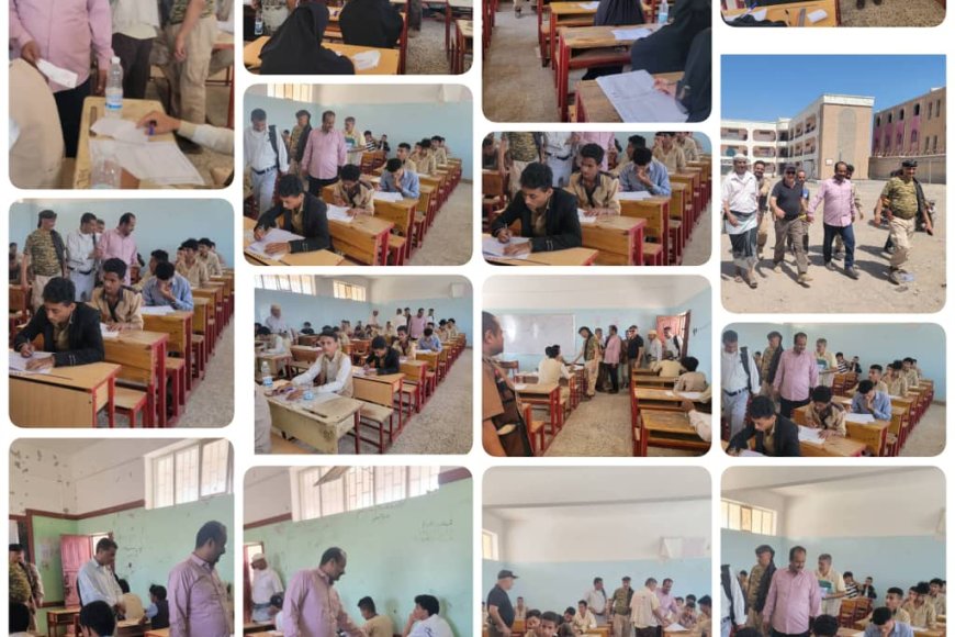 مدير عام مديرية قعطبة الشاعري يدشن بدء امتحانات الثانوية العامة