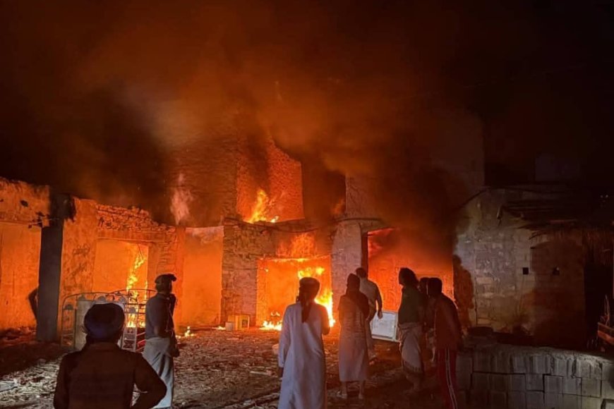 عاجل: حريق هائل يلتهم سوق الأغنام في بيحان شبوة(صورة أولية)
