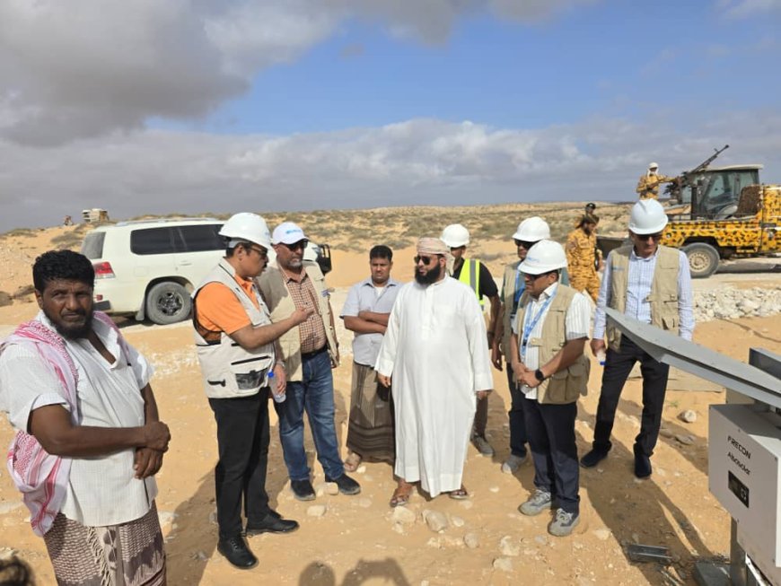 مدير عام حصوين وممثل "UNOPS" يدشنان مشروع الضخ الشمسي لآبار مياه حقل فيشع بتمويل من البنك الدولي