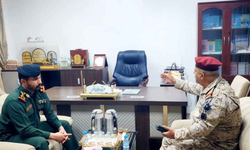 قائد المنطقة العسكرية الأولى يزور إدارة أمن حضرموت الوادي والصحراء لتعزيز الشراكة الأمنية...
