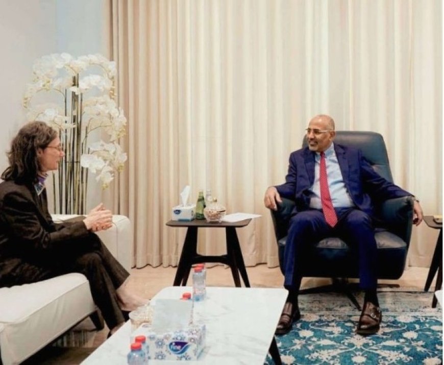 عضو الرئاسي الزُبيدي يناقش مع سفيرة فرنسا مستجدات الوضع الإنساني