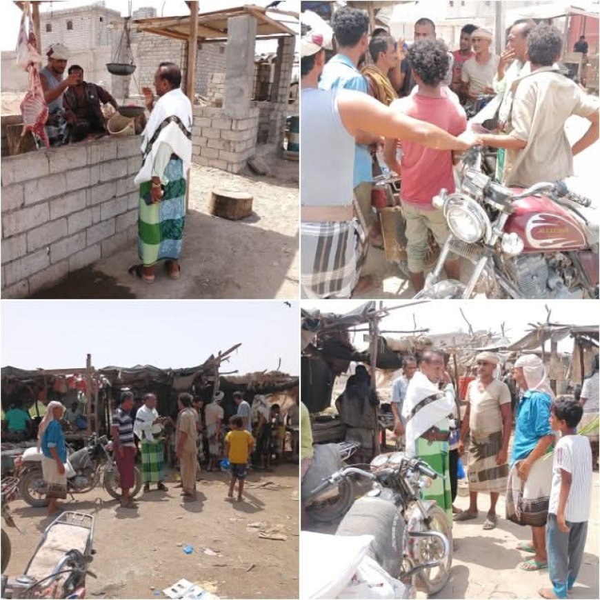 مدير صندوق النظافة بالحديدة ينفذ جولة توعوية في الخوخة للتأكيد على أهمية النظافة العامة..