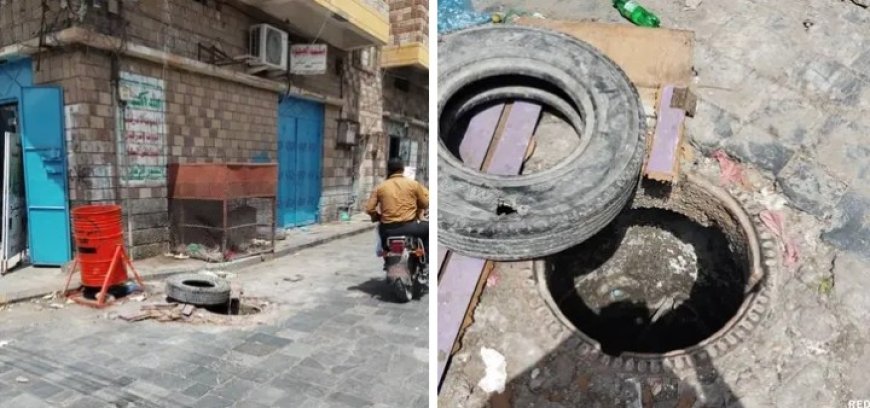 حفرة عميقة تهدد أرواح السكان قرب مدرسة في الحديدة...