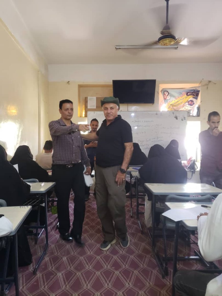الحضوري والرويشان يتفقدان إمتحانات كلية عدن للعلوم الطبية والتطبيقة - قعطبة
