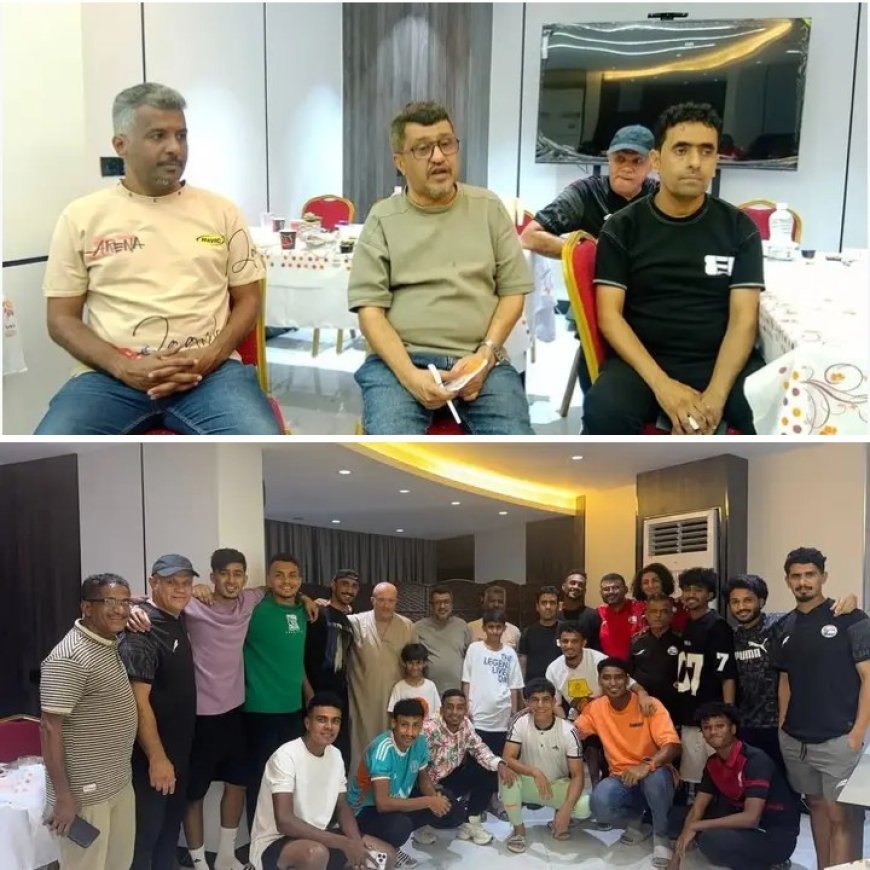 الدحيمي عضو اتحاد الكرة يزور معسكر المنتخب الوطني في المكلا.....