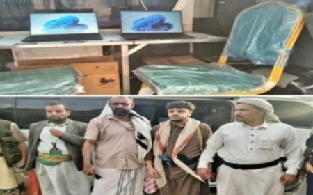 الميليشيات الحو,,ثية تفتح في دمت الضالع  مكتبا للجبايات...