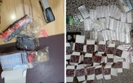 شرطة البساتين في العاصمة عدن تلقي القبض على متهم بحوزته كمية من الحشيش والحبوب المخدرة ...