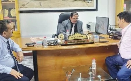 الكابتن بن نهيد يتفقد سير العمل بالهيئة ومطار عدن الدولي عقب إجازة عيد الأضحى المبارك