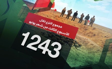 الفرق الهندسية لمشروع مسام تنزع "1243" لغمًا في الأراضي اليمنية خلال الأسبوع الثالث لشهر يونيو...