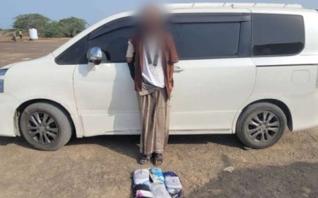 قوات الحزام الأمني الساحلي بأبين يطيح بمتهم بحوزته كمية من المواد المخدرة ..