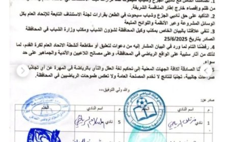 اندية المهرة تصدر بيانا هاما وتحدد موقفها من البيان الخاص بوكيل المحافظة...