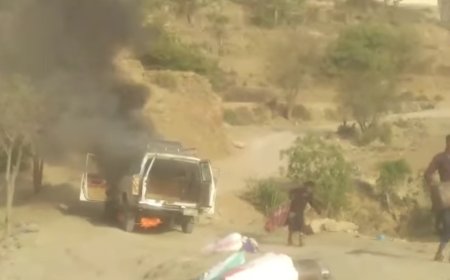 شجاعة أم مغامرة؟ شاب من القبيطة يقوم بهذه الخطوة بعد احتراق سيارته في لحج