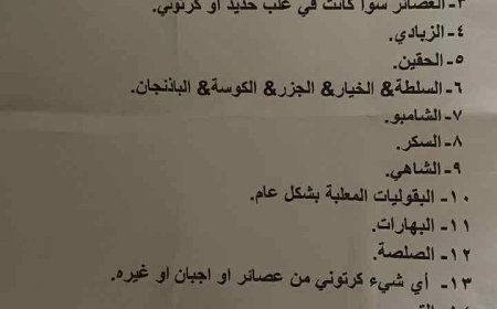 من ضمنها الخيار والباذنجان..إليكم قائمة الممنوعات إدخالها لسجن النساء بصنعاء(وثيقة)