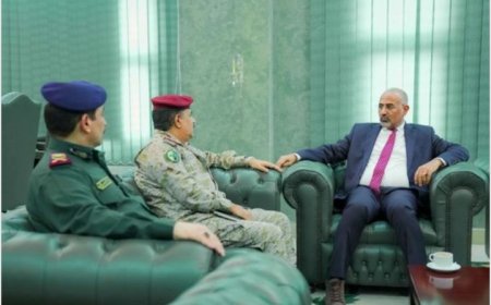 الزُبيدي يؤكد على ضرورة ترسيخ التنسيق والتكامل بين المؤسستين العسكرية والأمنية، بما يضمن تعزيز الاستقرار وصون المنجزات الوطنية..