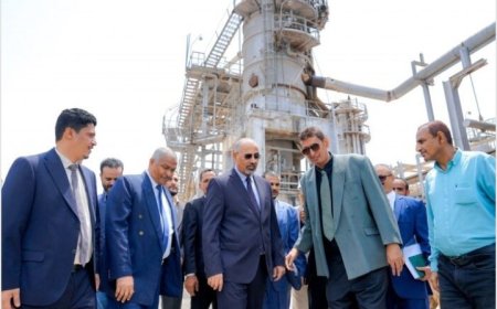الزُبيدي يؤكد أن شركة مصافي عدن تعد من الشرايين الاقتصادية الحيوية للبلاد،...