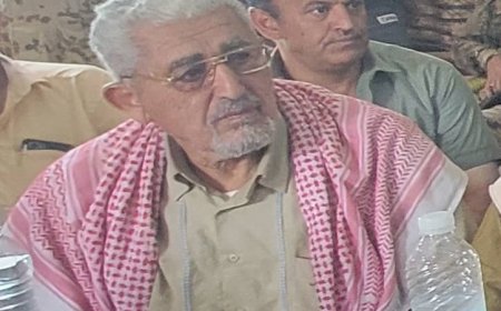 *مدير عام قعطبة الشاعري يعزي برحيل المناضل الكبير العميد قاسم محمد جعوال*