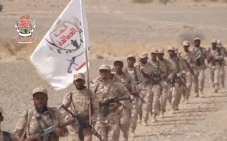 قوات العمالقة الجنوبية تنظم مسيرا عسكريا واسع النطاق لعناصرها المتخرجين...