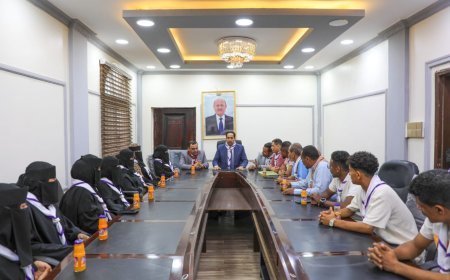 الوزير البكري يستقبل عدد من قيادات الكشافة والمرشدات بعدن