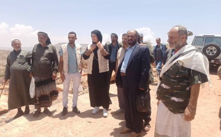 بتوجيهات مدير عام قعطبة: رئيس لجنة الخدمات باللجنة المجتمعية بمريس يستقبل وفداً من منظمة زوا الهولندية بمريس مديرية قعطبة