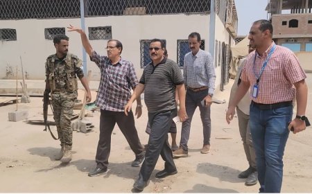 مدير عام المنصورة يطلع على المساحة المخصصة لبناء مركز سوء التغذية للأطفال...