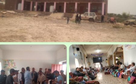 مدير التربية والتعليم بقعطبة المرح ،يدشن حملة تحفيزية للمجتمع حول العام الدراسي الجديد، بمنطقة مريس