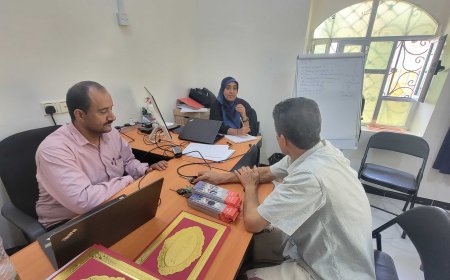 زيارة هامة لمدير عام قعطبة بكر الشاعري لمنظمة اكتد بالضالع: ومناقشة قضايا النازحين والمحتاجين