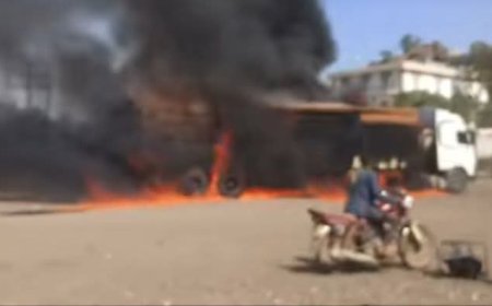 عاجل:حريق يلتهم قاطرة محمّلة بالأخشاب على خط مريس–دمت والأهالي ينجحون في إخماده(صورة)