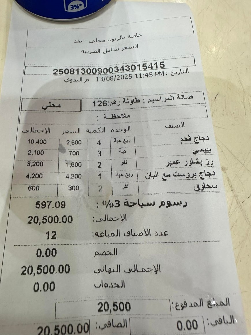 رغم تراجع أسعار الدجاج والأرز.. مطعم شهير يرفع سعر السحاوق لتعويض التخفيضات!