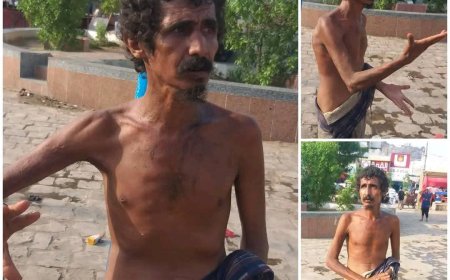 قصة إنسانية مؤلمة في عدن.. رجل يفقد وعيه بعد وفاة زوجته ويهيم في الشوارع حزينا يذكر اسمها