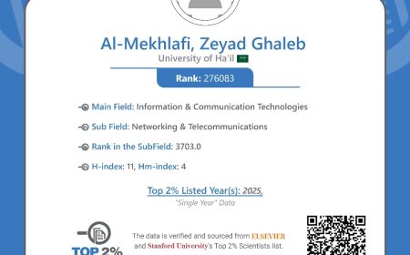 باحثون يمنيون بجامعة حائل ضمن قائمة أفضل 2% من علماء العالم