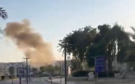 عاجل: شاهد اول صورة لحظة  انفجار طائرة مسيّرة أطلقها الح،وثيون في إيلات – إسرائيل والحصيلة6 جرحى