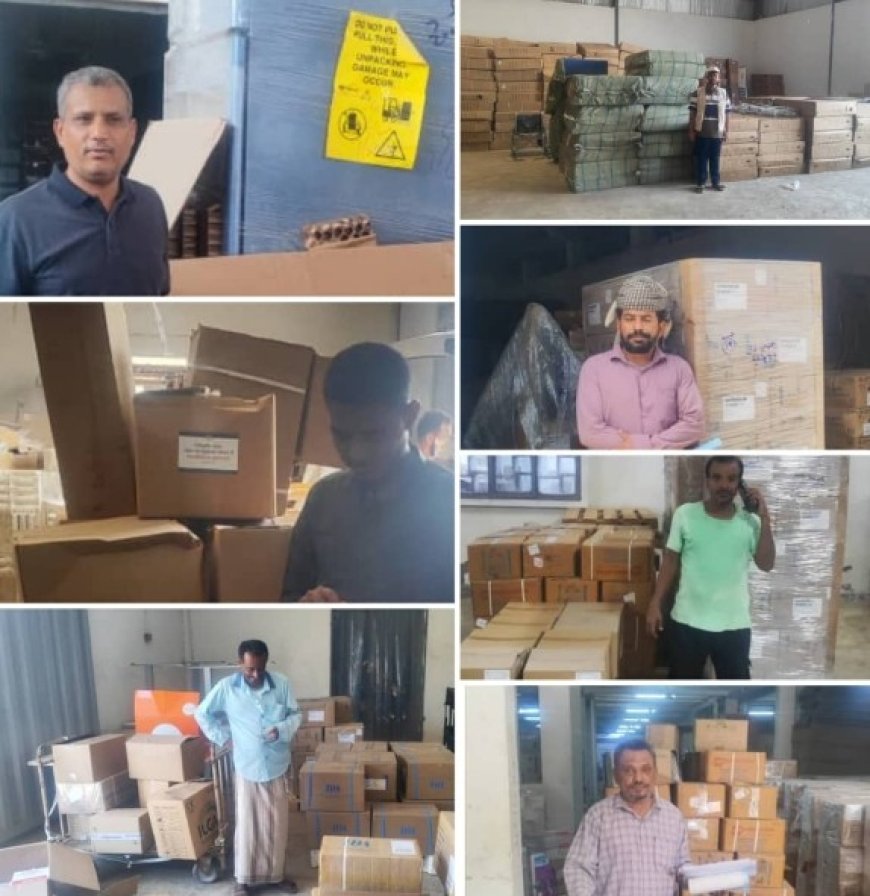 بتوجيهات وزير الصحة الإمداد الدوائي في العاصمة عدن يرفد عدد من المحافظات والمرافق الصحية...