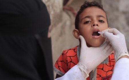 اليمن تسجل 451 حالة شلل الاطفال معظمها في المناطق الحو..ثية...