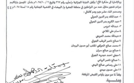 وسط تساؤلات هل بيسلموا أنفسهم:النيابة الجزائية في مأرب تصدر أمرا بالقبض على عبدالملك الح،وثي وقيادات ح،وثية بارزة بتهم إرهابية وتعمم على النقاط بالقبض عليهم (وثيقة)