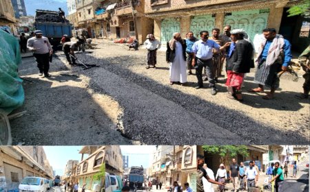 المشمر يتفقد أعمال السفلتة في شارع الروضة الغربية عقب استكمال مشروع الصرف الصحي....