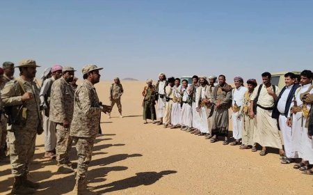 قائد المنطقة العسكرية السادسة اللواء حنتف يلتقي قبائل بني نوف، والقبائل تعلن وقوفها الى جانب قوات الجيش...