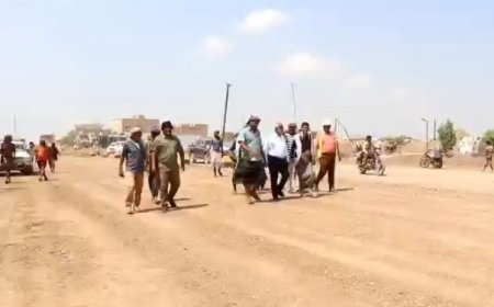 محافظ الحديدة يتفقد مشروع تطوير مدخل مدينة حيس.....