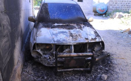 مجهولون يُحرقون سيارة الشيخ عبدالدائم في اب (صور)