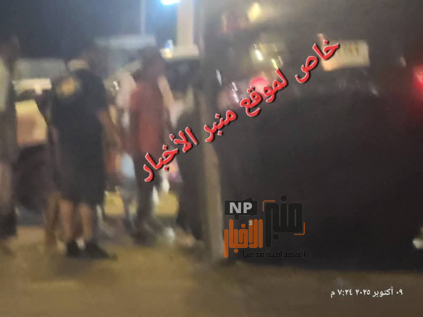 عاجل: انقلاب سيارة أمام جزيرة العمال في خورمكسر وانباء عن إصابات (صور أولية)