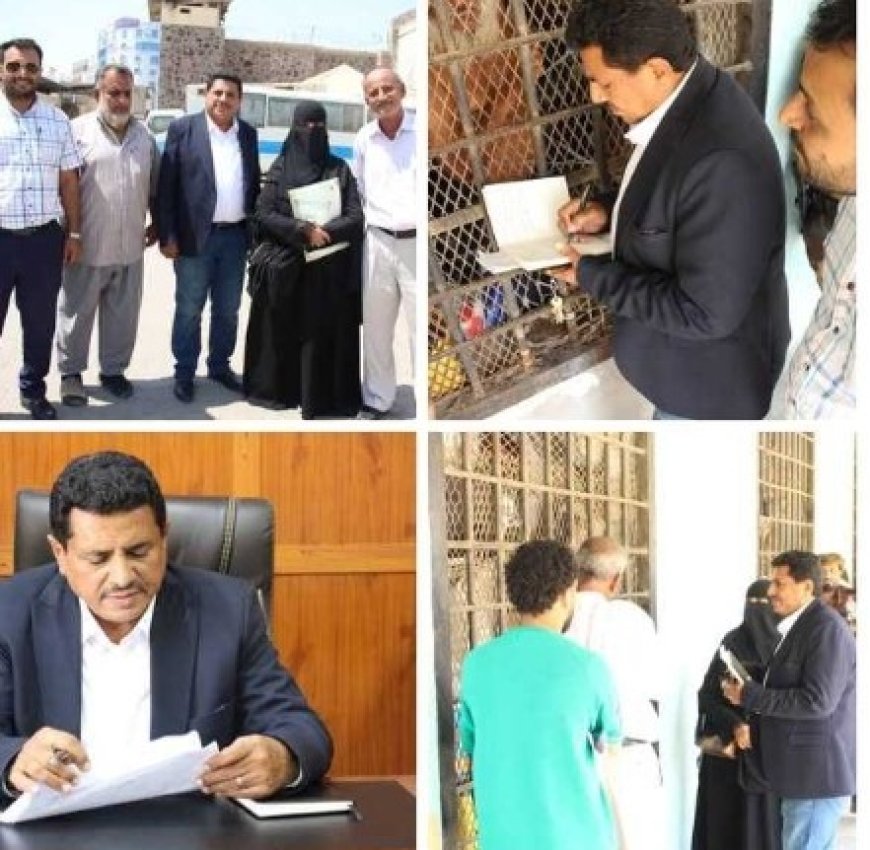 تنفيذا لتوجيهات النائب العام ..رئيس نيابة استئناف شمال عدن يتفقد السجن المركزي بالمنصورة ...