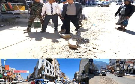 مدير عام "القاهرة" يسلم موقع مشروع سفلتة شارع التحرير الأسفل بتعز إيذاناً ببدء التنفيذ. 