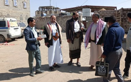 الوحدة التنفيذية تفقد سير عمل المسح الميداني لبرنامج الغذاء العالمي في منطقة المطار بمأرب