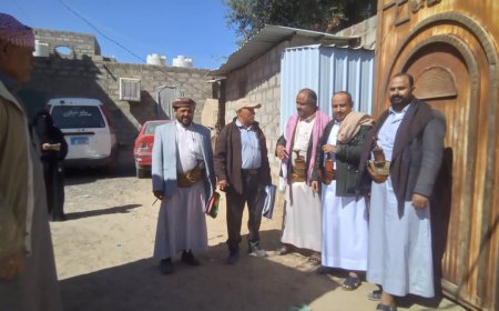 وفد تنفيذي يزور فرق المسح الميداني لبرنامج الغذاء العالمي في مأرب