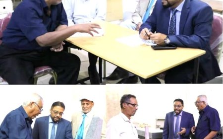 نائب وزير الثقافة يزور معهد جميل غانم بعدن ويؤكد أهمية تحويله إلى كلية للفنون الجميلة..