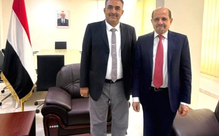 وكيل محافظة أبين يلتقي وزير الخارجية بعدن لبحث الهجرة غير الشرعية والأوضاع الدبلوماسية..