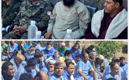 عضوا منسقية الأحداث ووكيل نيابة الأمن والبحث والسجون بالضالع يشارك حضور تكريم النزلاء المشاركين في حفظ كتاب الله